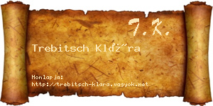 Trebitsch Klára névjegykártya